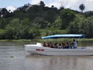 Taking a boat through the estuary in Costa Rica's Osa Peninsula.