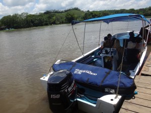 Taking a boat through the estuary in Costa Rica's Osa Peninsula.