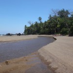 The river mouth in Drake's Bay, Costa Rica.