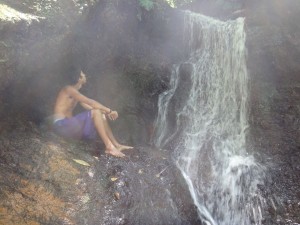 A waterfall in Drake Bay, Costa Rica.