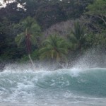 Surfing in Matapalo, Costa Rica.