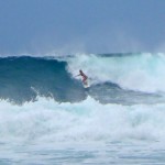 Aloe Driscoll surfing in Costa Rica.