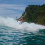 Surfing in Costa Rica.