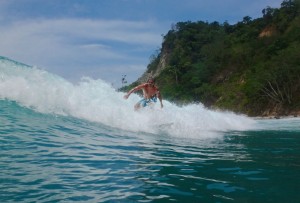 Surfing in Costa Rica.