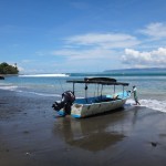 Landing the boat in Pavones, Costa Rica.