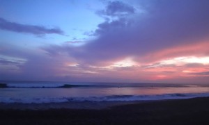Sunset in Playa Dominical, Costa Rica.