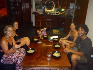 Dinner at Beto and Maria's in Playa Dominical, Costa Rica.