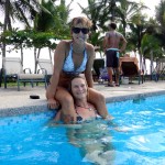 Aloe and Marie in Playa Hermosa, Costa Rica.