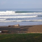 Nice left in front of the house in Playa Hermosa, Costa Rica.