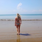 Going for a swim to the buoy.