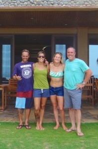 Roberto, Marie, Aloe, Derek in Playa Hermosa, Costa Rica.