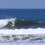 Aloe Driscoll surfing Playa Hermosa.