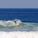 Aloe Driscoll surfing Playa Hermosa.