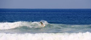 Aloe Driscoll surfing Playa Hermosa.