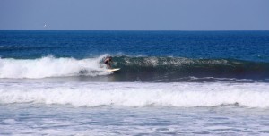 Roberto on a grinder in Playa Hermosa, Costa Rica.