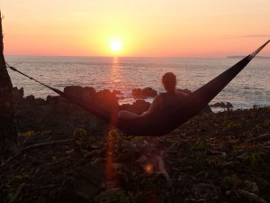 A beautiful sunset in Drake Bay, Costa Rica.