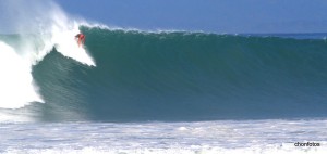 Big wave at Pavones.