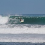 Aloe Driscoll surfing Pavones, Costa Rica.