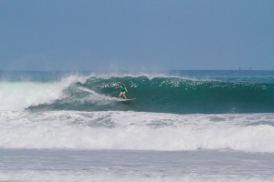Aloe Driscoll surfing Pavones, Costa Rica.