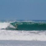 Aloe Driscoll surfing Pavones, Costa Rica.