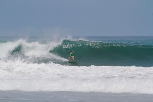Aloe Driscoll surfing Pavones, Costa Rica.