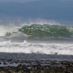 Aloe Driscoll surfing Pavones, Costa Rica.