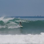 Aloe Driscoll surfing Pavones, Costa Rica.