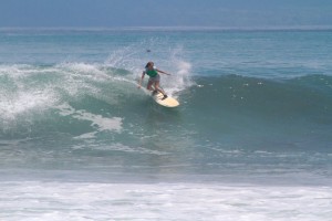 Aloe Driscoll surfing Pavones, Costa Rica.
