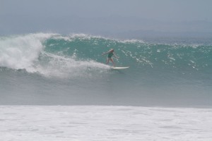 Aloe Driscoll surfing Pavones, Costa Rica.