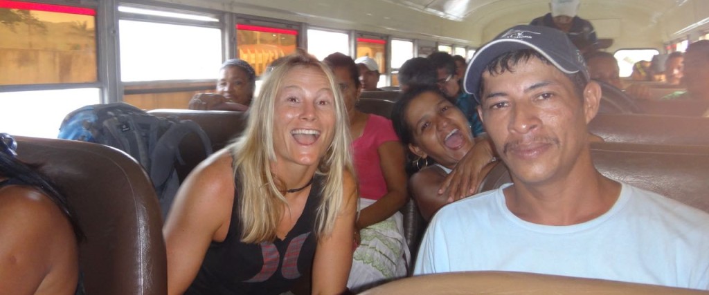 Traveling by bus from Costa Rica to Nicaragua.