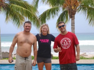 Surfing with friends in Playa Colorado, Nicaragua.