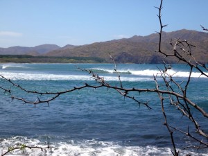 View of the wave at Ollie's Point from the beach.