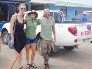 Stephanie, Aloe, and Alex headed for Ometepe, Nicaragua.