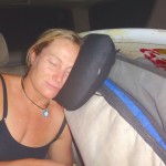 Sleeping on the way to Pavones.