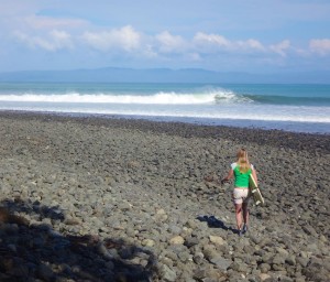 Aloe Driscoll surfing Pavones, Costa Rica.