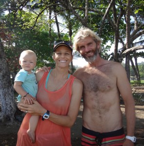 Holly, Kim, and Luna in Pavones, Costa Rica.