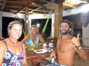 Aloe, Michelle, and Esteban in Pavones, Costa Rica.