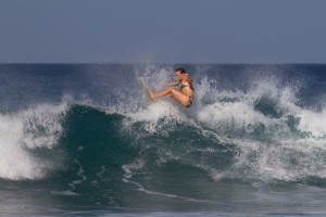 Going for it at Playa Negra.