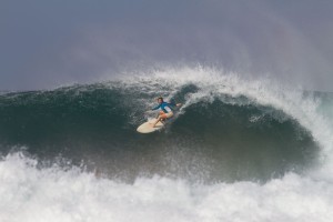Aloe Driscoll surfing Playa Negra, Costa Rica.