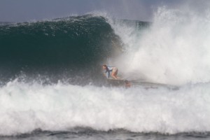 Aloe Driscoll surfing Playa Negra, Costa Rica.
