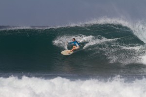 Aloe Driscoll surfing Playa Negra, Costa Rica.