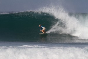 Aloe Driscoll surfing Playa Negra, Costa Rica.