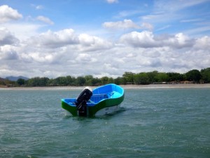 Surfer girl boat trip in Nicaragua.
