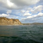 Surfer girl boat trip in Nicaragua.