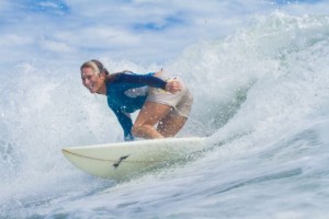 Aloe Driscoll surfing in Nicaragua.