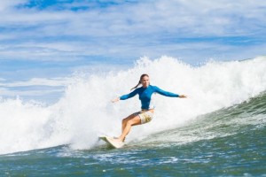 Aloe Driscoll surfing in Nicaragua.