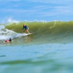 Aloe Driscoll surfing in Nicaragua.
