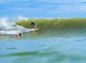 Aloe Driscoll surfing in Nicaragua.
