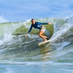 Aloe Driscoll surfing in Nicaragua.