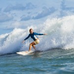 Aloe Driscoll surfing in Nicaragua.